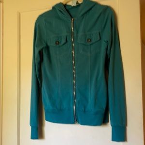 Teal hardtail yoga hoodie